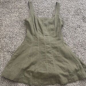 Olive Green Sleeveless Dress